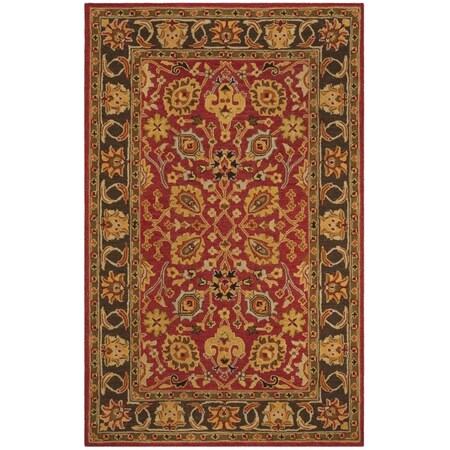 Safavieh 5 x 8 ft. Traditional Heritage Hand Tufted Area Rug, Red and Gold HG745Q-5